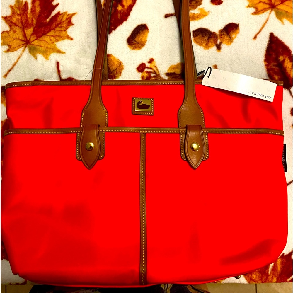 Dooney Bourke red/brown purse